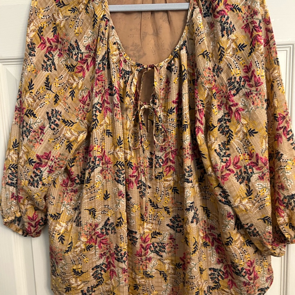 LOFT Multicolor Floral Blouse